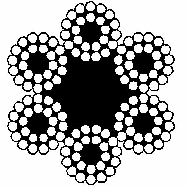 ფოლადის ბაგირი 6x36+FC